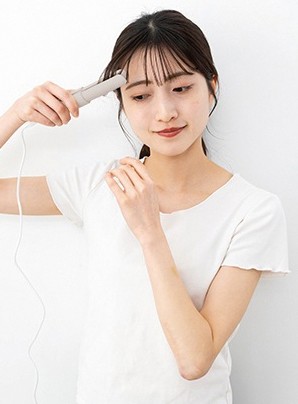 USB給電式キャップ付きヘアアイロン