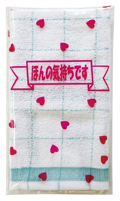 ほんの気持ち格子柄キッチンタオル1枚