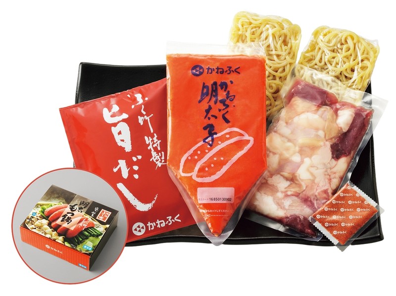 かねふく「築地ふく竹」明太もつ鍋&明太高菜セット※軽減税率対象商品