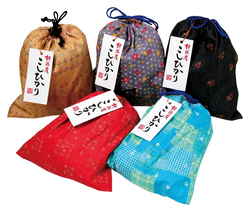 和装巾着入り 新潟産こしひかり1kg※軽減税率対象商品