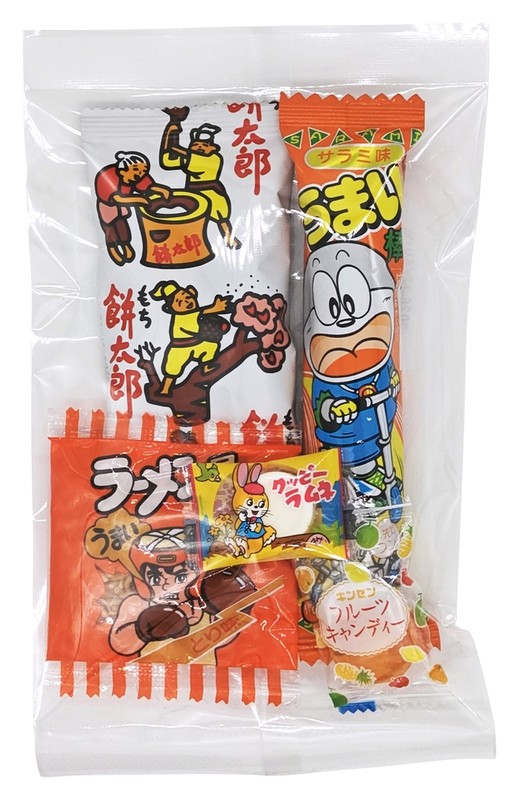 キャラクターバッグ付駄菓子5点