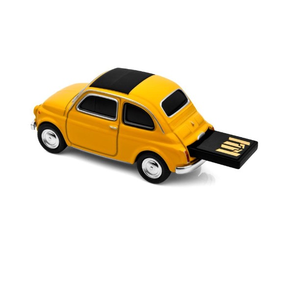 AutoDrive USBメモリ 8GB/Fiat 500 Old(イエロー)