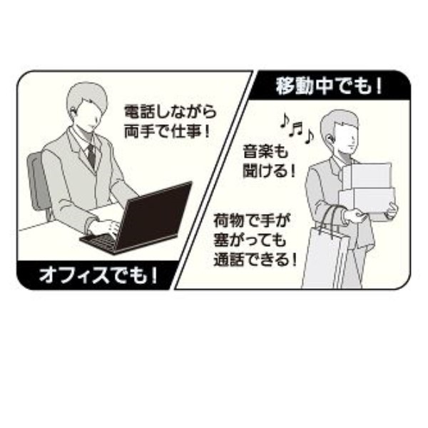 BT音楽対応ミニヘッドセット ブルー