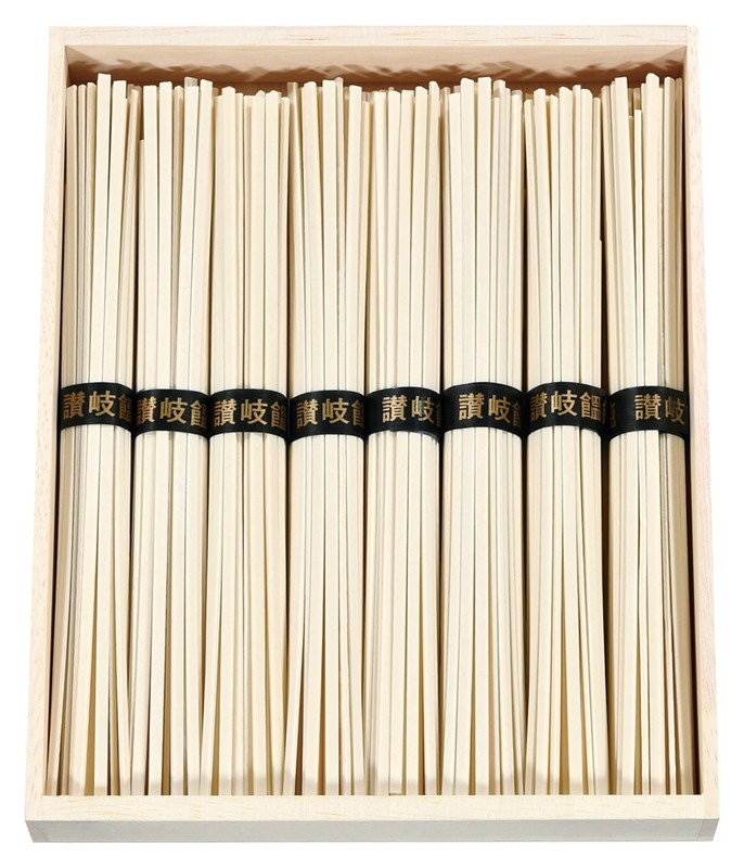 至福の逸品 木箱入り讃岐うどん8束 紙袋付き※軽減税率対象商品
