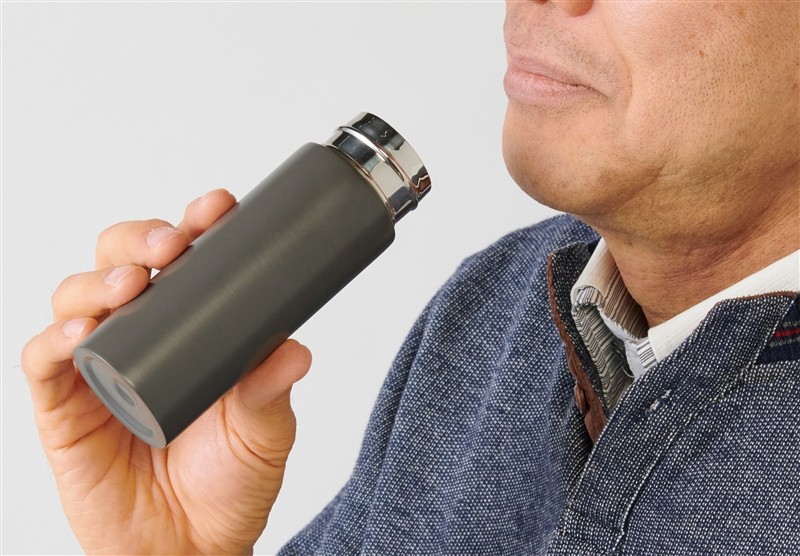 真空ステンレスサーマルポケットボトル120ml(グレー)