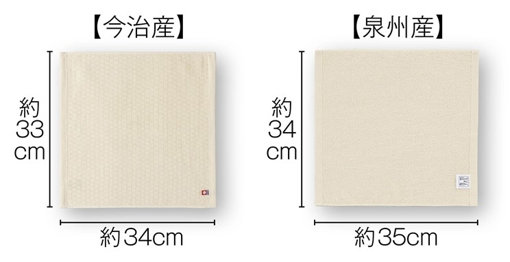 今治産&泉州産ハンドタオルセット【エコマーク認定】