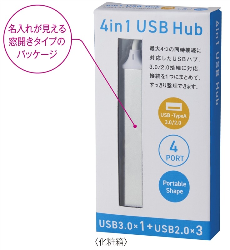 便利な4in1USBハブ