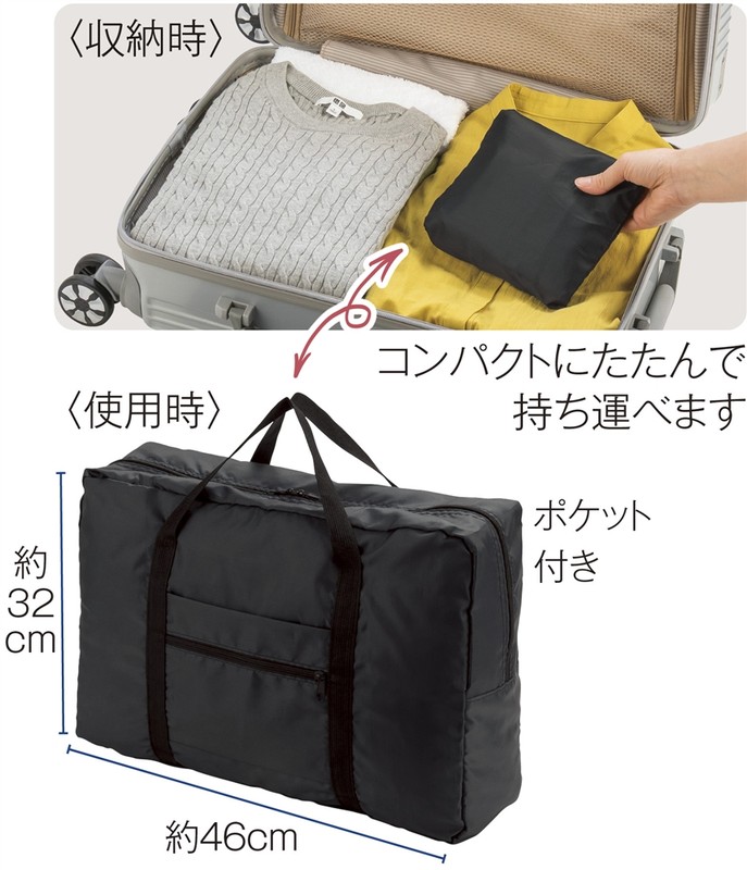 markable 折りたたみキャリーオンバッグ