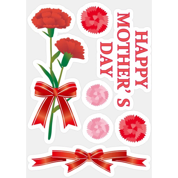 ウィンドウステッカー(小)母の日