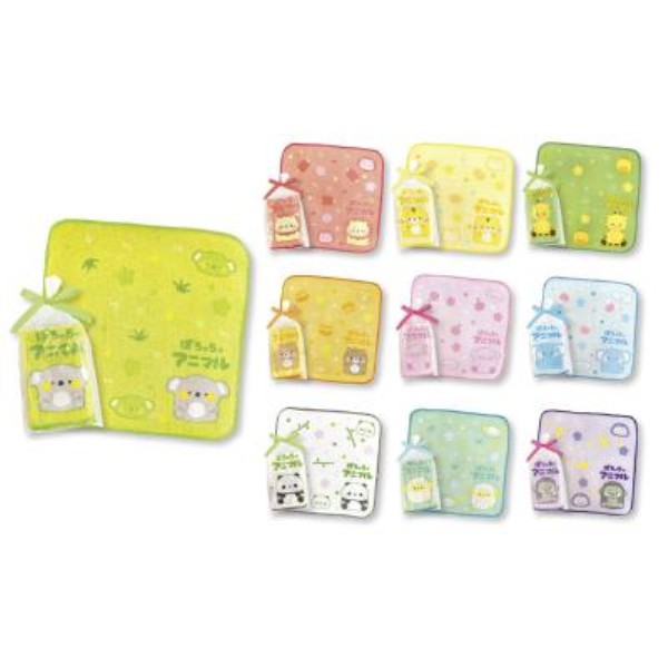 ぽちゃちゃアニマル ギフトラッピングミニタオル1枚