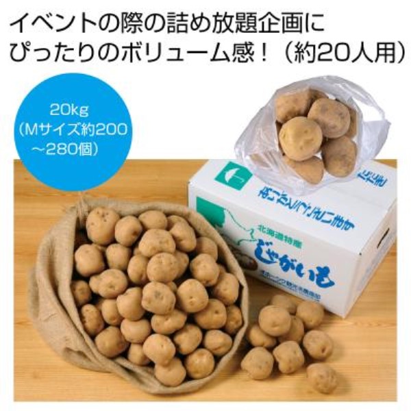 北海道産男爵じゃがいも詰め放題キット20kg(約20人用)※軽減税率対象商品
