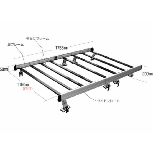 ルーフキャリア 重量物用 SAシリーズ(専用タイプ)パートナー GJ3 4系 エアウェイブ GJ1 2系