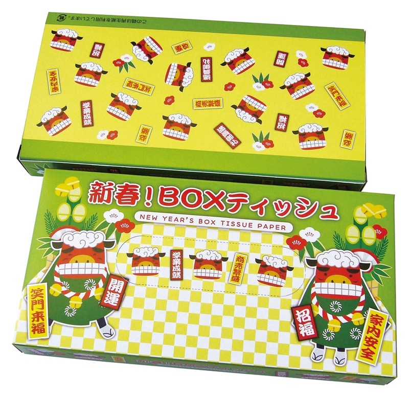新春BOXティッシュ40W