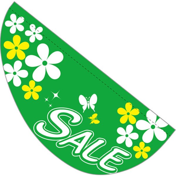 パピヨン 旗のみ(1枚) フラワー/グリーン