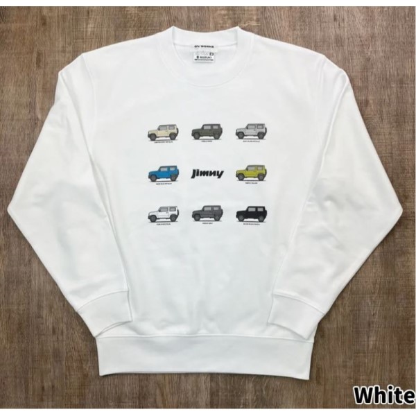 裏毛ジムニーマルチプリントスウェットシャツ ホワイト