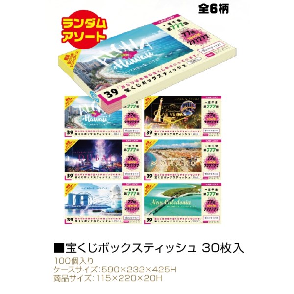 宝くじティッシュ30W 1個