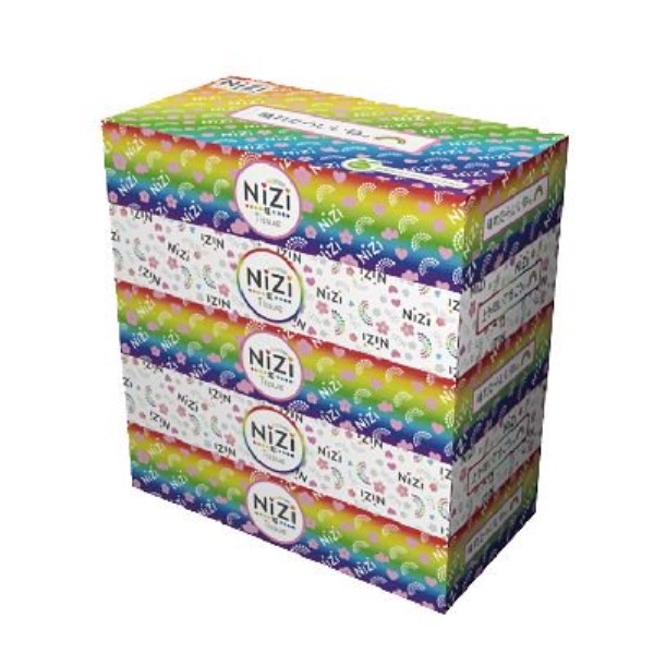 NIZI BOXティッシュ100W 5個パック