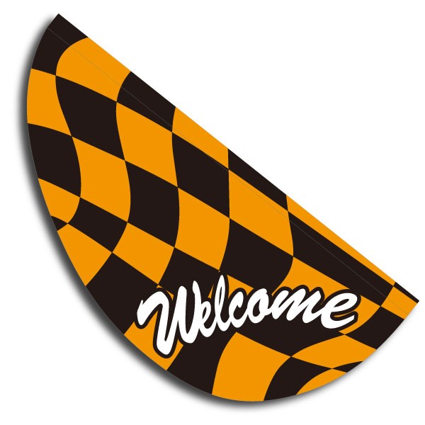 パピヨン 旗のみ(1枚) チェッカー/オレンジ