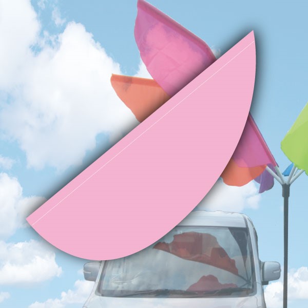 ビッグパピヨン 旗1枚+パイプ1本付き(1セット) ピンク