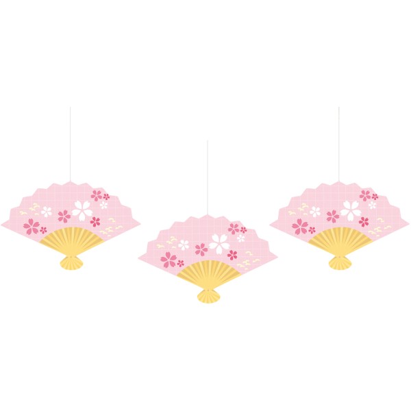 扇オーナメント3個セット(小桜)