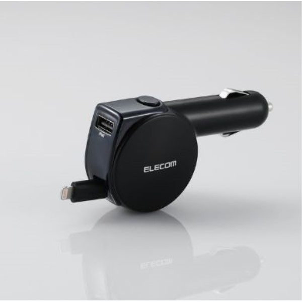 4.8A 巻取りDC充電器 Lightning