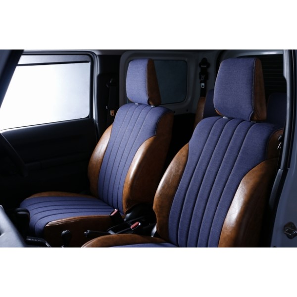 軽自動車用 ヴィンテージデニム・LINEシートカバー