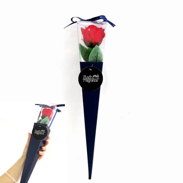 花のカタチの入浴剤 ケリーブーケネイビー/レッド