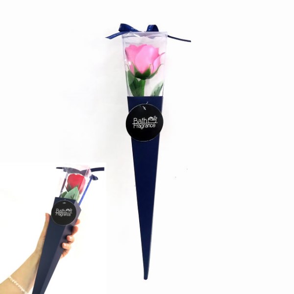 花のカタチの入浴剤 ケリーブーケネイビー/濃ピンク