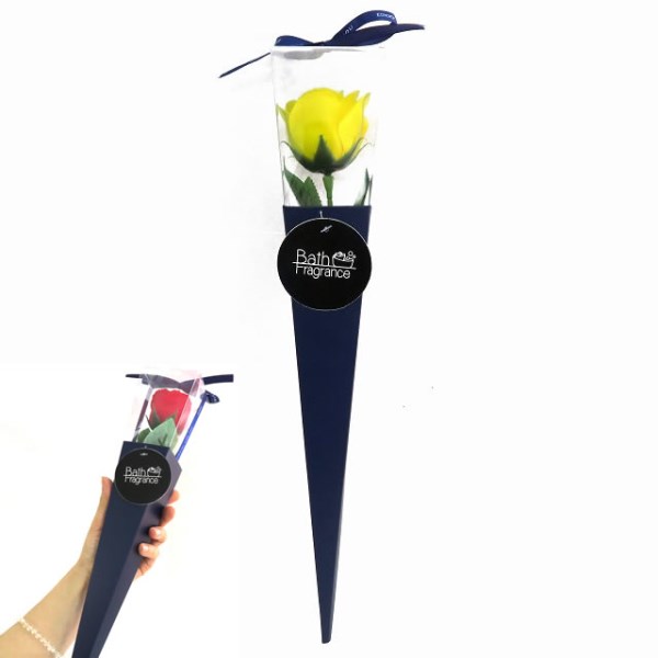 花のカタチの入浴剤 ケリーブーケネイビー/イエロー