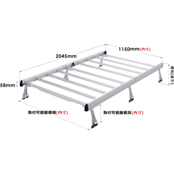 ルーフキャリア 重量物用 SAシリーズ
