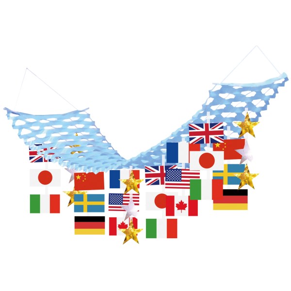 万国旗プリーツハンガー