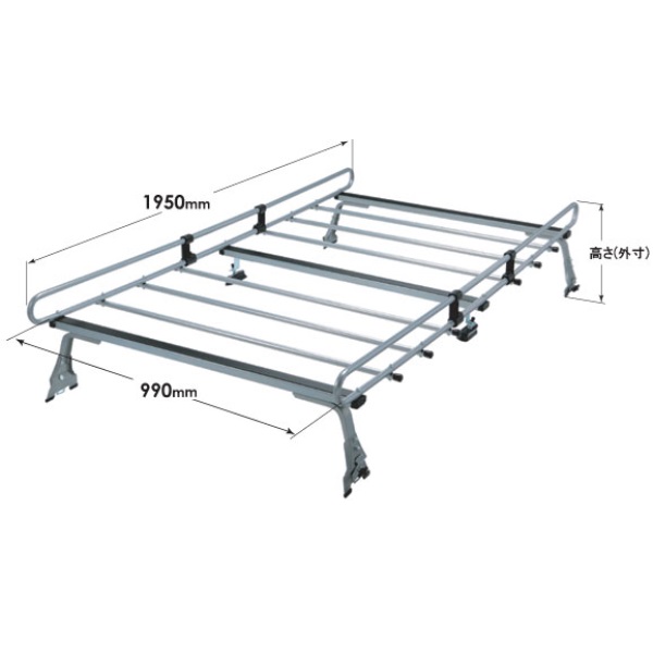 ルーフキャリア ZMシリーズ(6本脚、雨ドイ挟み込みタイプ)アトレー (旧型車)