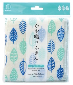 かや織ふきん1枚(モダンリーフ)