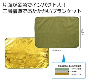 金色(こんじき)の三層構造ブランケット
